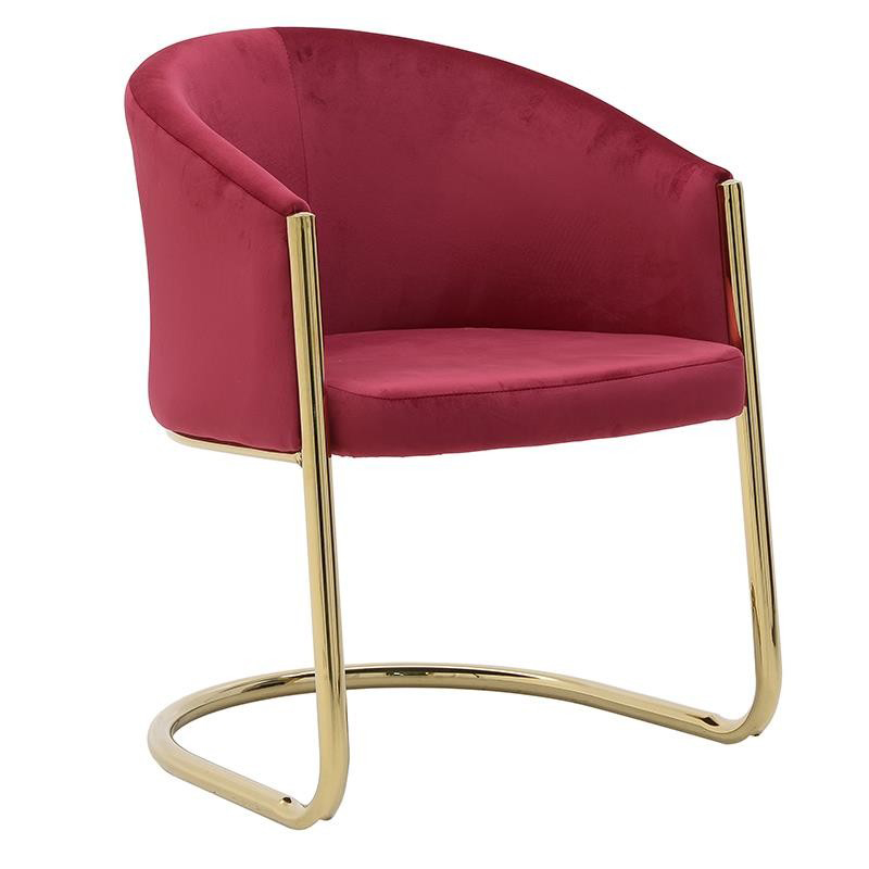 Стул Imelda Chair Crimson Малиновый (Crimson) Глянцевое золото в Ижевске | Loft Concept 