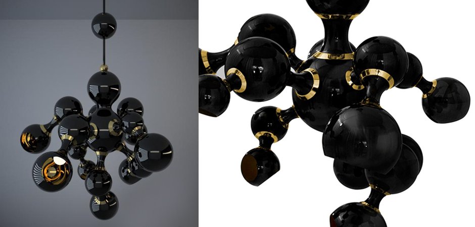 Люстра Atomic Suspension black Delightfull - фото №1