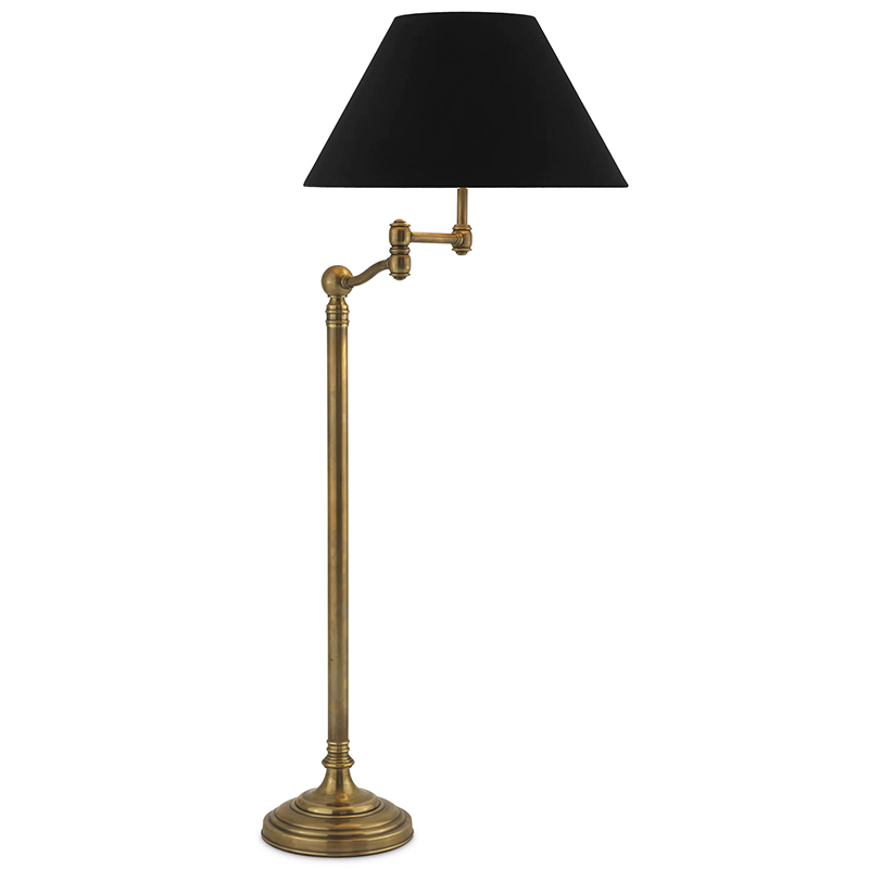 Торшер Eichholtz Floor Lamp Regis Brass Черный Винтажная латунь в Ижевске | Loft Concept 