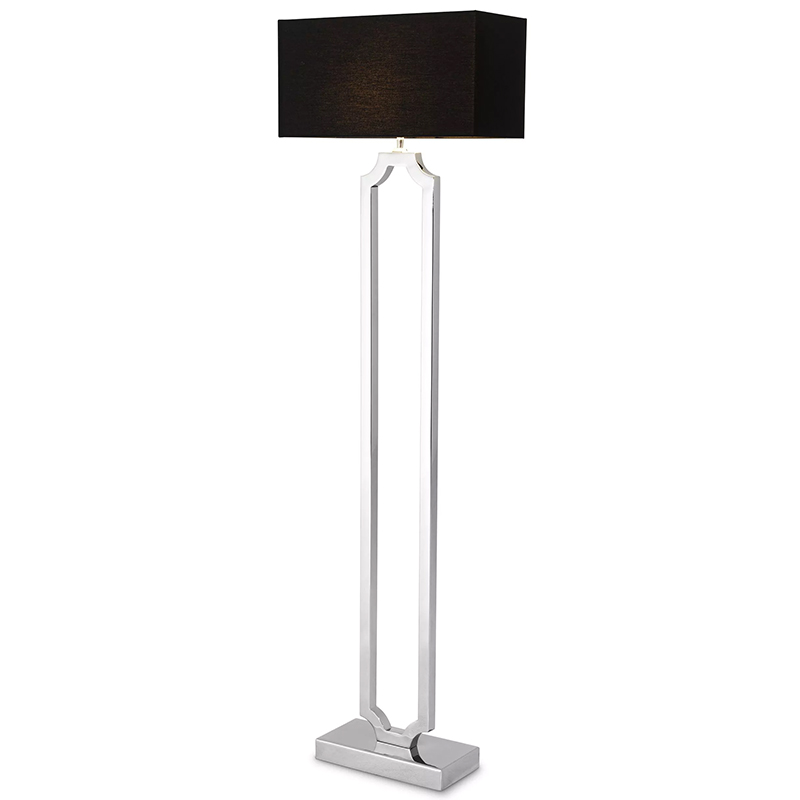 Торшер Eichholtz Floor Lamp Sterlington Никель Черный в Ижевске | Loft Concept 