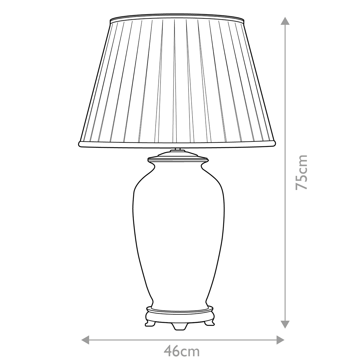 Настольная лампа восточная с основанием из керамики серебряная с цветочным и лиственным декором и белым плиссированным абажуром Elstead Lighting в Ижевске