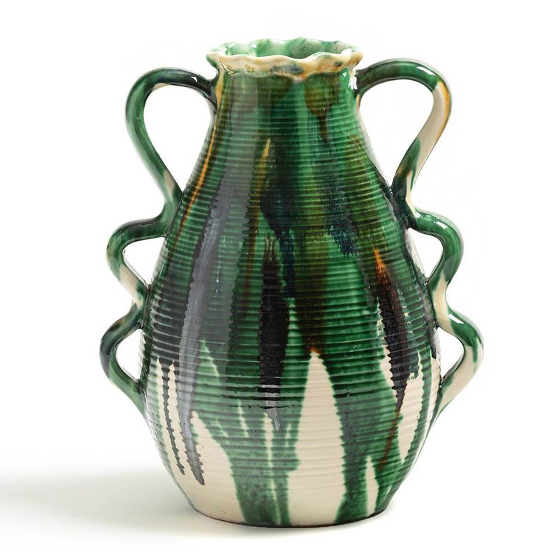 Ваза Faience Vase II Белый Зеленый Желтый Синий в Ижевске | Loft Concept 