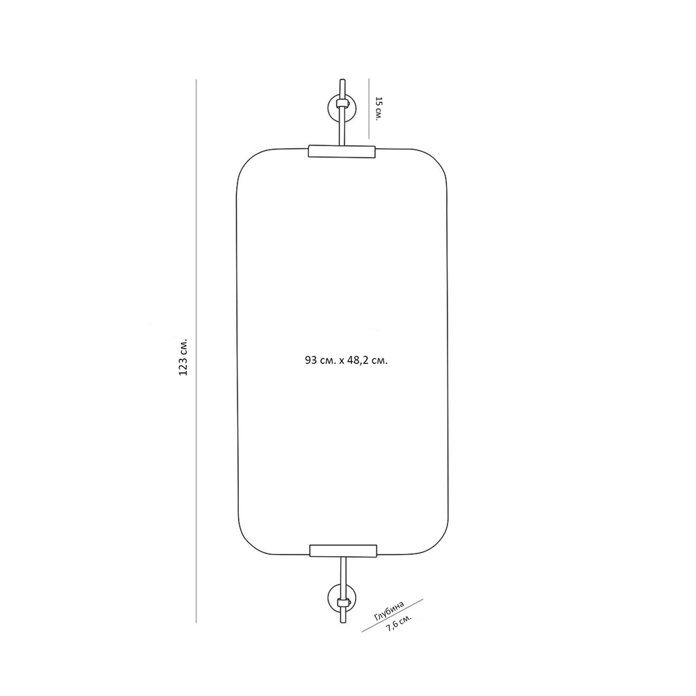 Зеркало прямоугольное с верхним и нижним креплениями Reach of Light в Ижевске