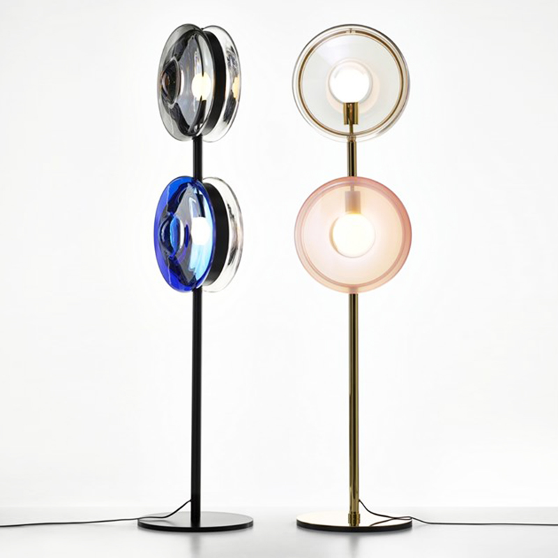 Торшер Bomma Orbital floor lamp Латунь Серый Синий Прозрачный Розовый (Rose) Черный в Ижевске | Loft Concept 