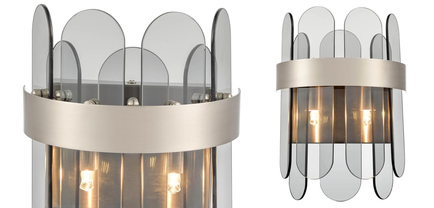Бра Decorative Oval Smoky Plates Sconce - фото