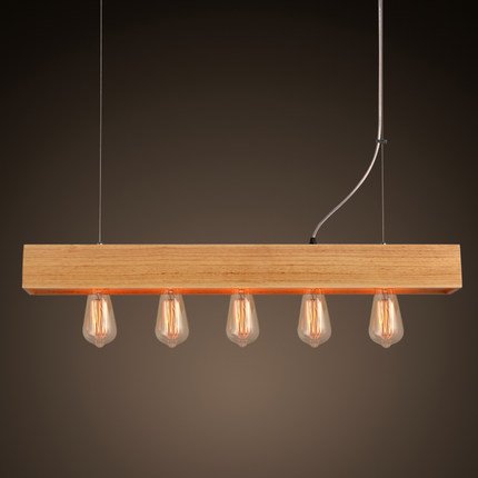 Люстра Loft Wooden Lighting Line Pendant Белый дуб в Ижевске | Loft Concept 