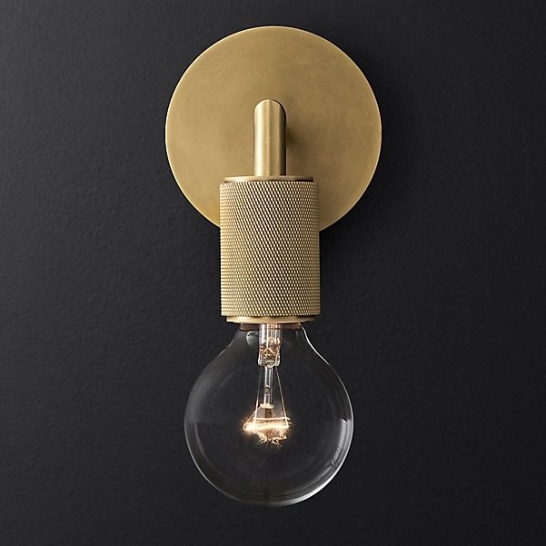 Бра RH Utilitaire Single Sconce Brass Латунь в Ижевске | Loft Concept 