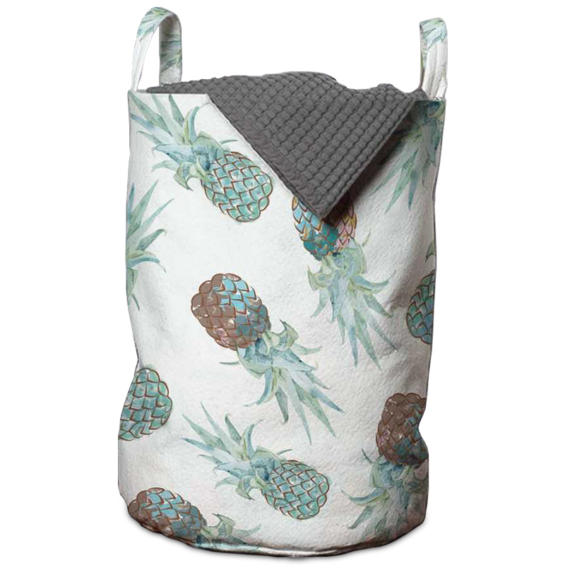 Корзина Pineapple Pattern Basket Голубой пастельный Белый в Ижевске | Loft Concept 