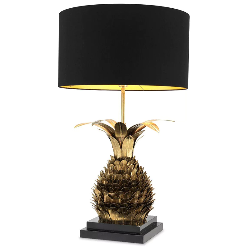 Настольная лампа Eichholtz Table Lamp Ananas Черный Латунь Винтажная латунь в Ижевске | Loft Concept 