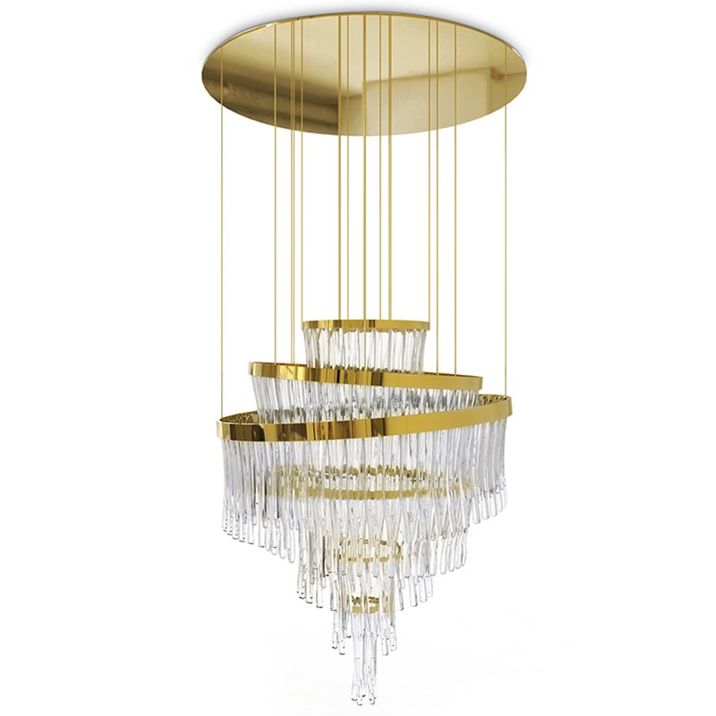 Люстра Luxxu Babel Chandelier Глянцевое золото Прозрачное Стекло в Ижевске | Loft Concept 