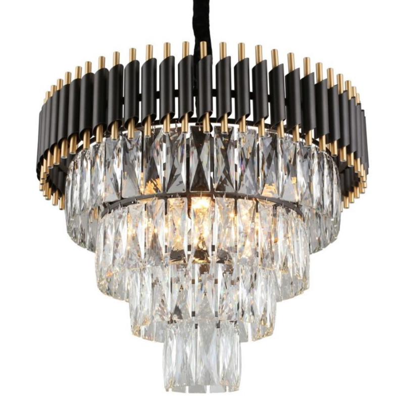 Empire Black Chandelier Crystal D 54 Черный Прозрачное Стекло Золотой в Ижевске | Loft Concept 