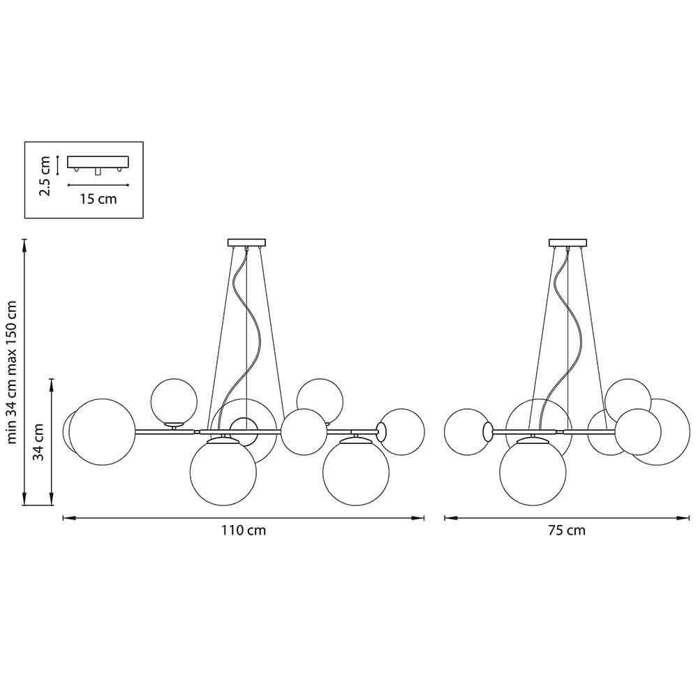 Люстра Bubbles on 4 Rings Chandelier в Ижевске