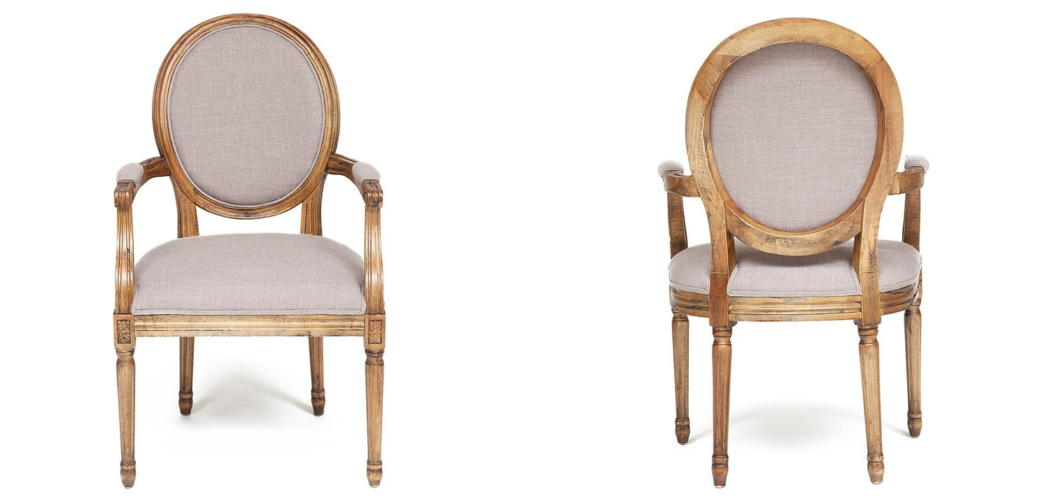 Стул French armchair Provence gray - фото