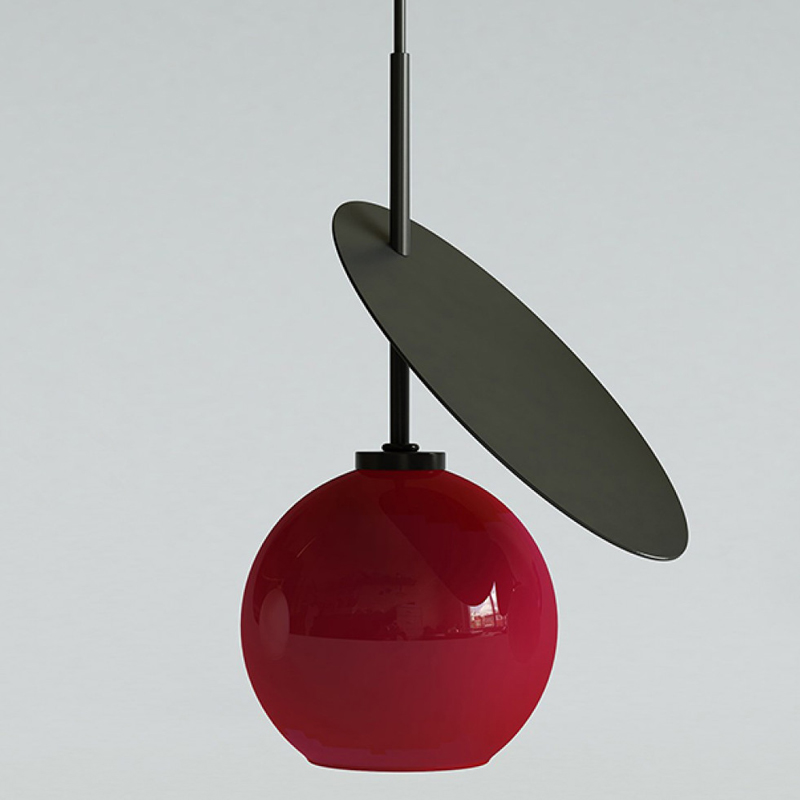 Подвесной светильник Cherry Pendant One Red Черный Красный в Ижевске | Loft Concept 