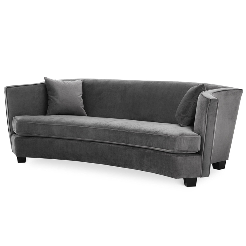 Диван Eichholtz Sofa Jiulietta Grey 3 Серый Черный в Ижевске | Loft Concept 