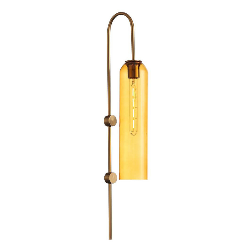 Бра ARTICOLO float Wall Sconce Amber Янтарный Латунь в Ижевске | Loft Concept 