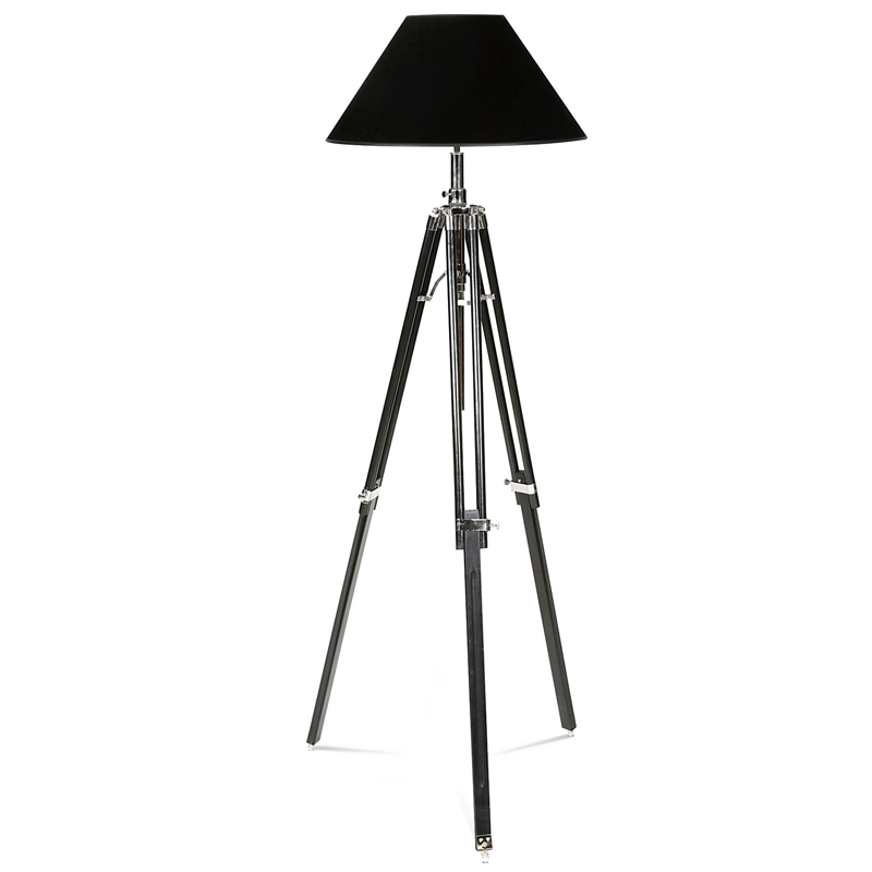 Торшер Eichholtz Floor Lamp Telescope nickel & black Черный Никель в Ижевске | Loft Concept 