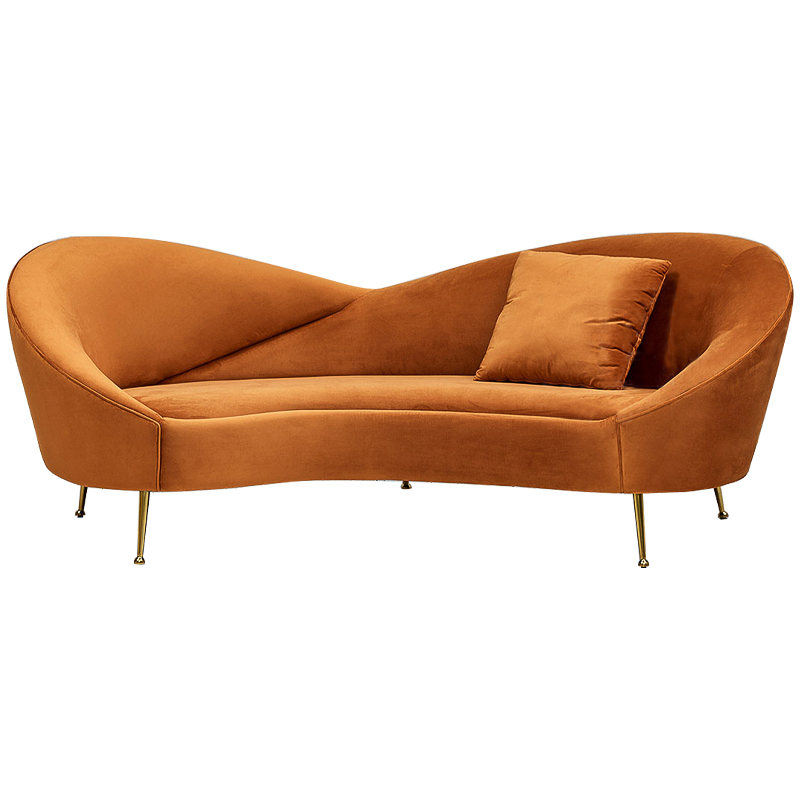 Диван Prudence Orange Sofa Оранжевый Золотой в Ижевске | Loft Concept 