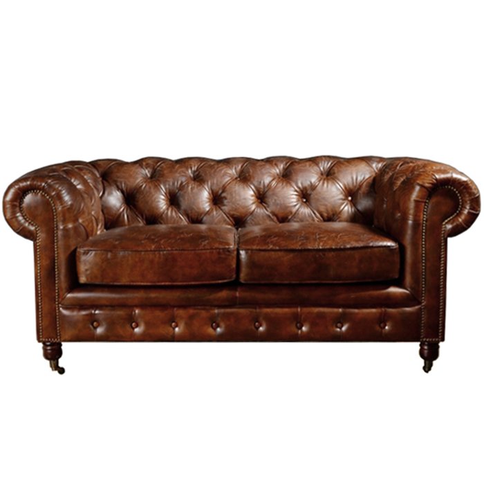 Диван Chesterfield Rebel Sofa Leather Brown 170 Коричневый в Ижевске | Loft Concept 