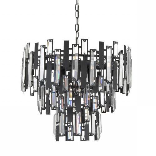 Люстра Darkness Chandelier three cascades Черный Прозрачный в Ижевске | Loft Concept 