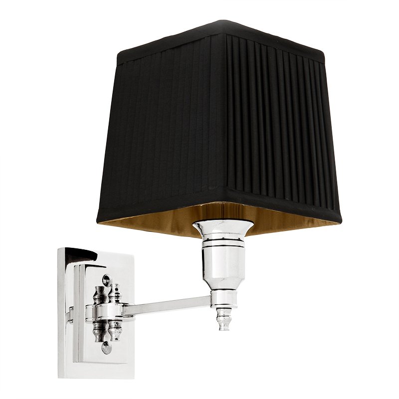 Бра Wall Lamp Lexington Single Nickel+Black Никель Черный в Ижевске | Loft Concept 