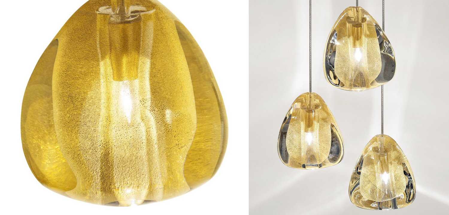Подвесной светильник Mizu 1 Suspension Lamp Gold - фото