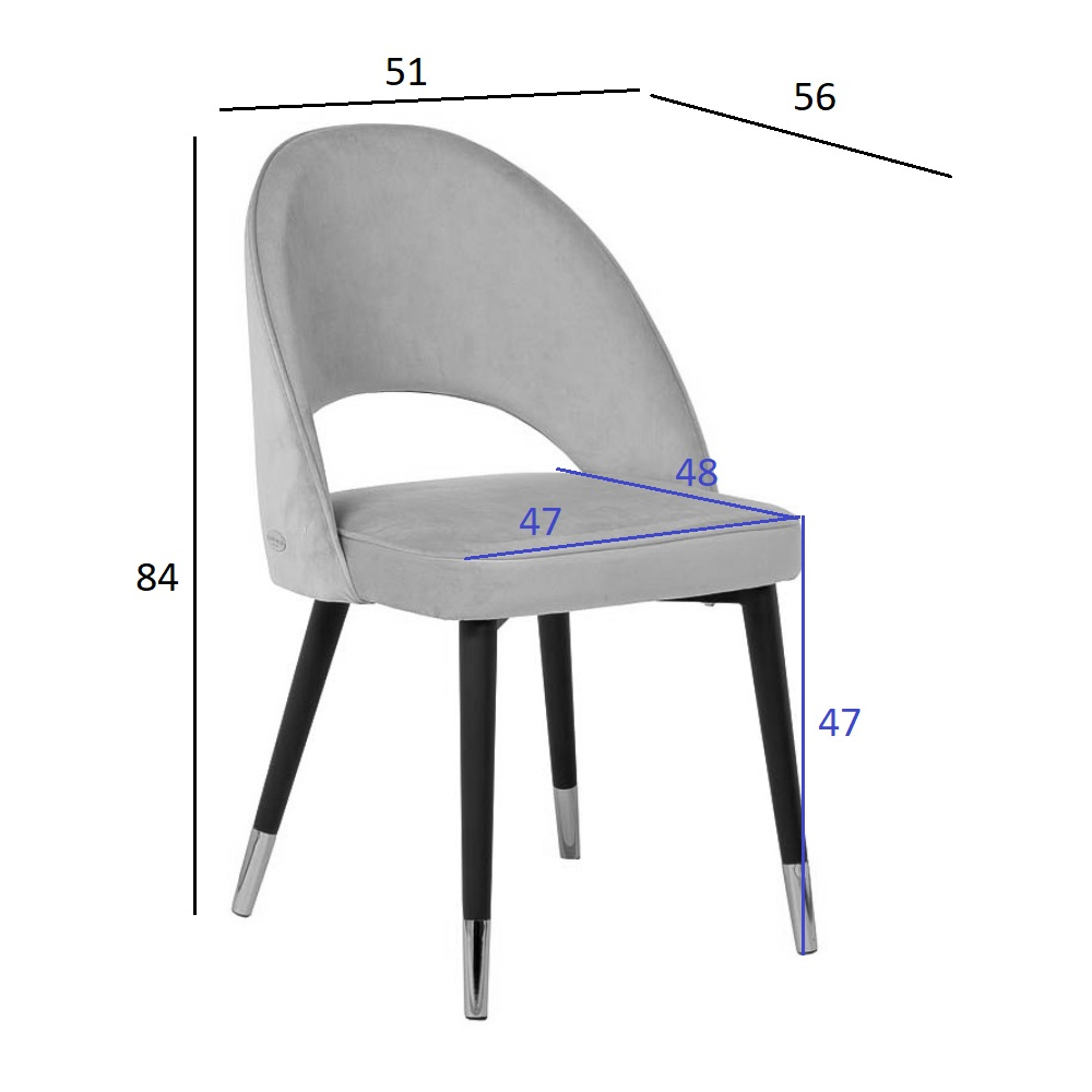 Стул велюровый серо-бежевый Schelde Gray Beige в Ижевске
