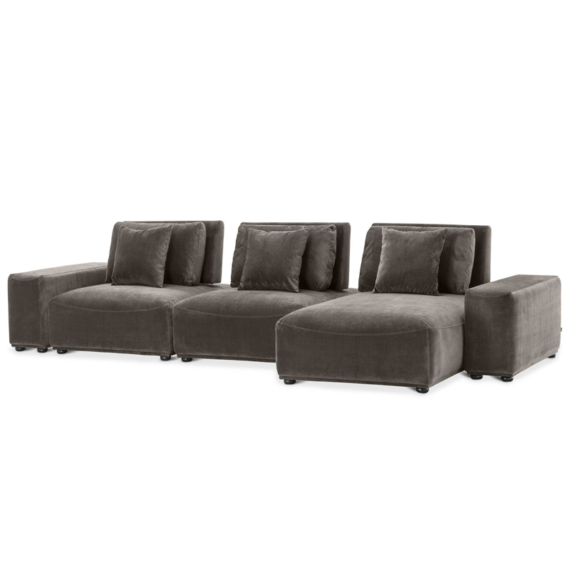 Диван Eichholtz Sofa Mondial Lounge grey Серый Черный в Ижевске | Loft Concept 