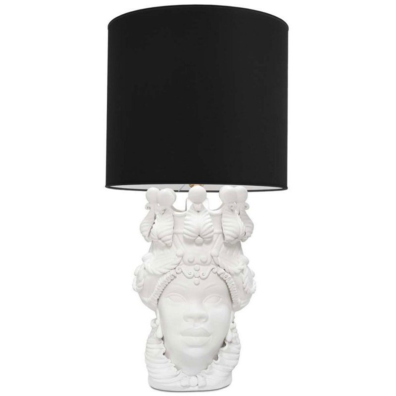 Настольная лампа Table Lamp Moro Lady Big Lipstick Black Белый Черный в Ижевске | Loft Concept 