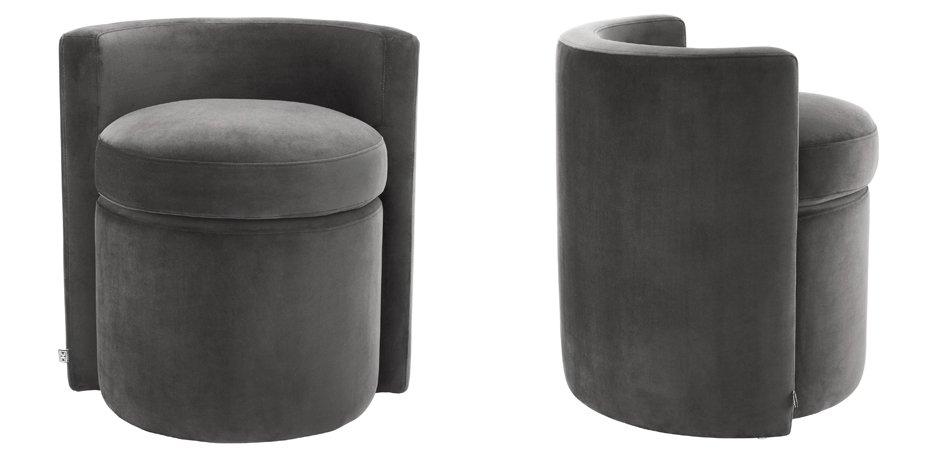 Кресло Eichholtz Stool Arcadia dark grey - фото №1