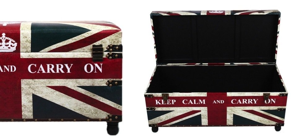 Сундук Union Jack Leather "Keep calm and..." - Loft-Concept в Ижевске