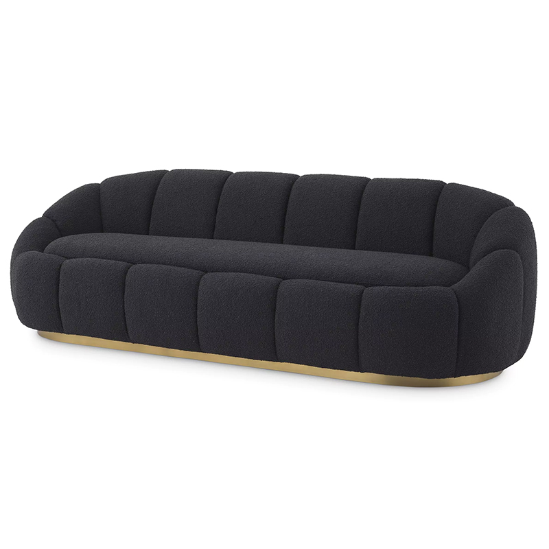 Диван Eichholtz Sofa Inger Black Черный Латунь в Ижевске | Loft Concept 