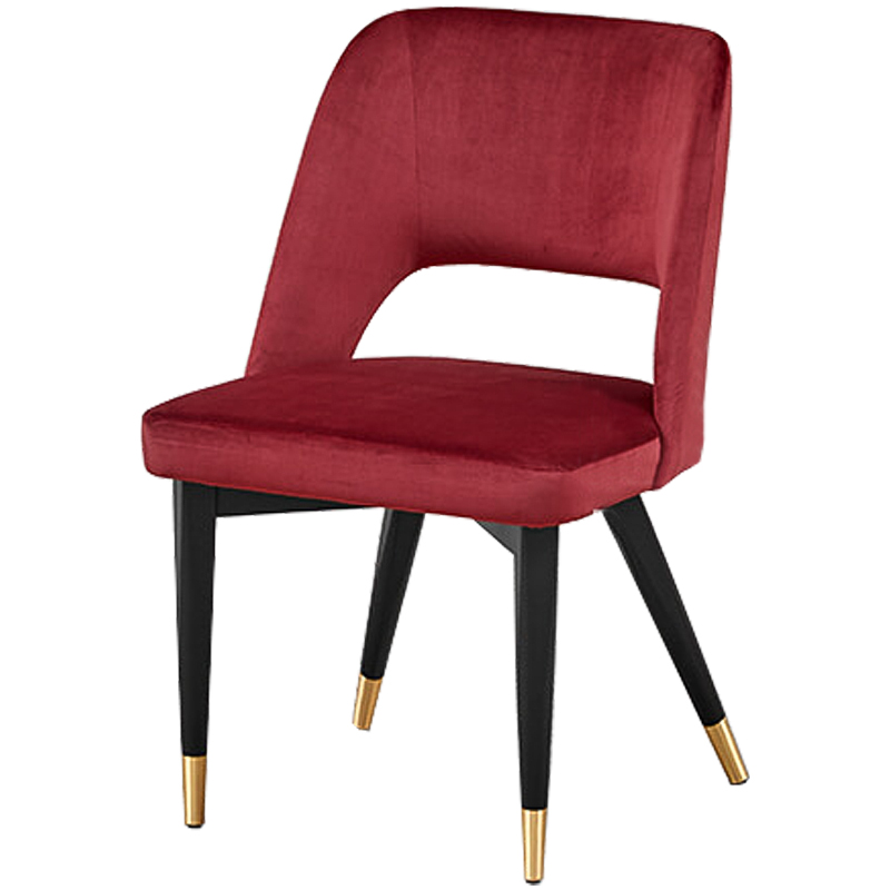 Стул Neasan Stool crimson Черный Малиновый (Crimson) Латунь в Ижевске | Loft Concept 