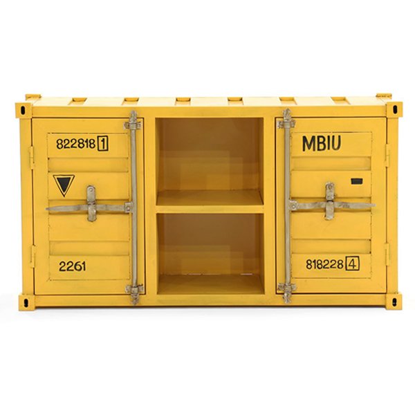 ТВ тумба морской контейнер Loft TV container yellow Желтый в Ижевске | Loft Concept 