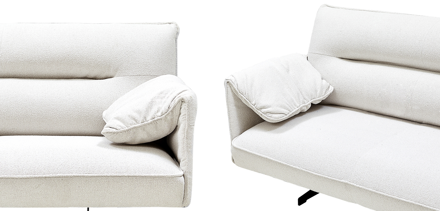 Диван с подлокотниками-подушками Ortega Sofa Белый - фото №1