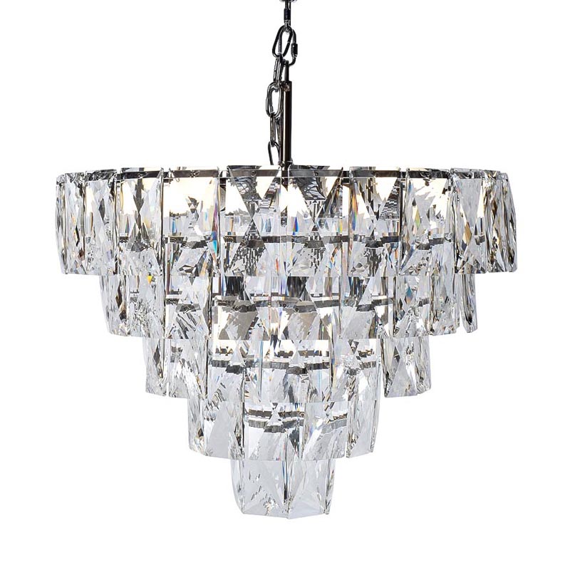 Люстра Tiers Crystal Light Chandelier 16 D60 Серебряный в Ижевске | Loft Concept 