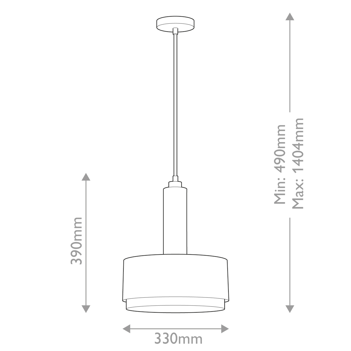Подвесной светильник цилиндрический с белым плафоном Hinkley в Ижевске