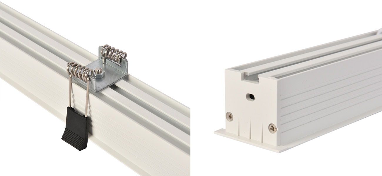 Встраиваемый прожекторный спот белого цвета Foreman 54 см - фото