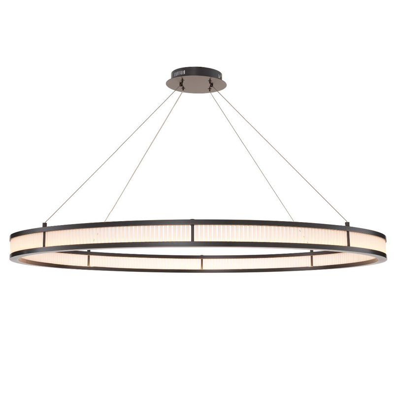 Люстра Eichholtz Chandelier Damien XL Bronze Темная бронза Белое матовое стекло в Ижевске | Loft Concept 