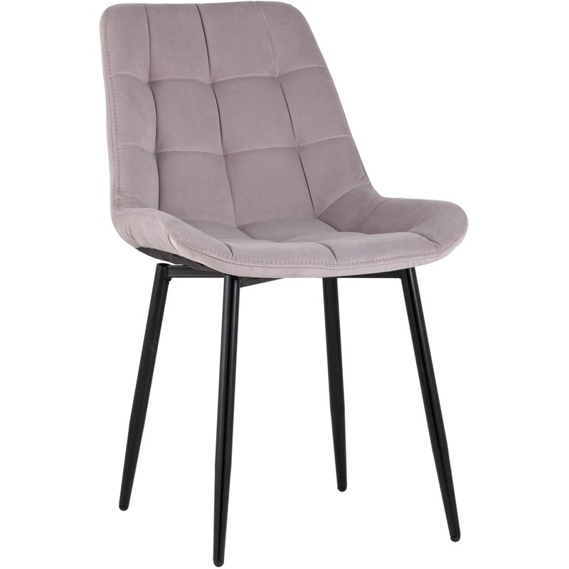 Стул NANCY Chair Пыльно-Розовый Велюр Розовый пастельный Черный в Ижевске | Loft Concept 