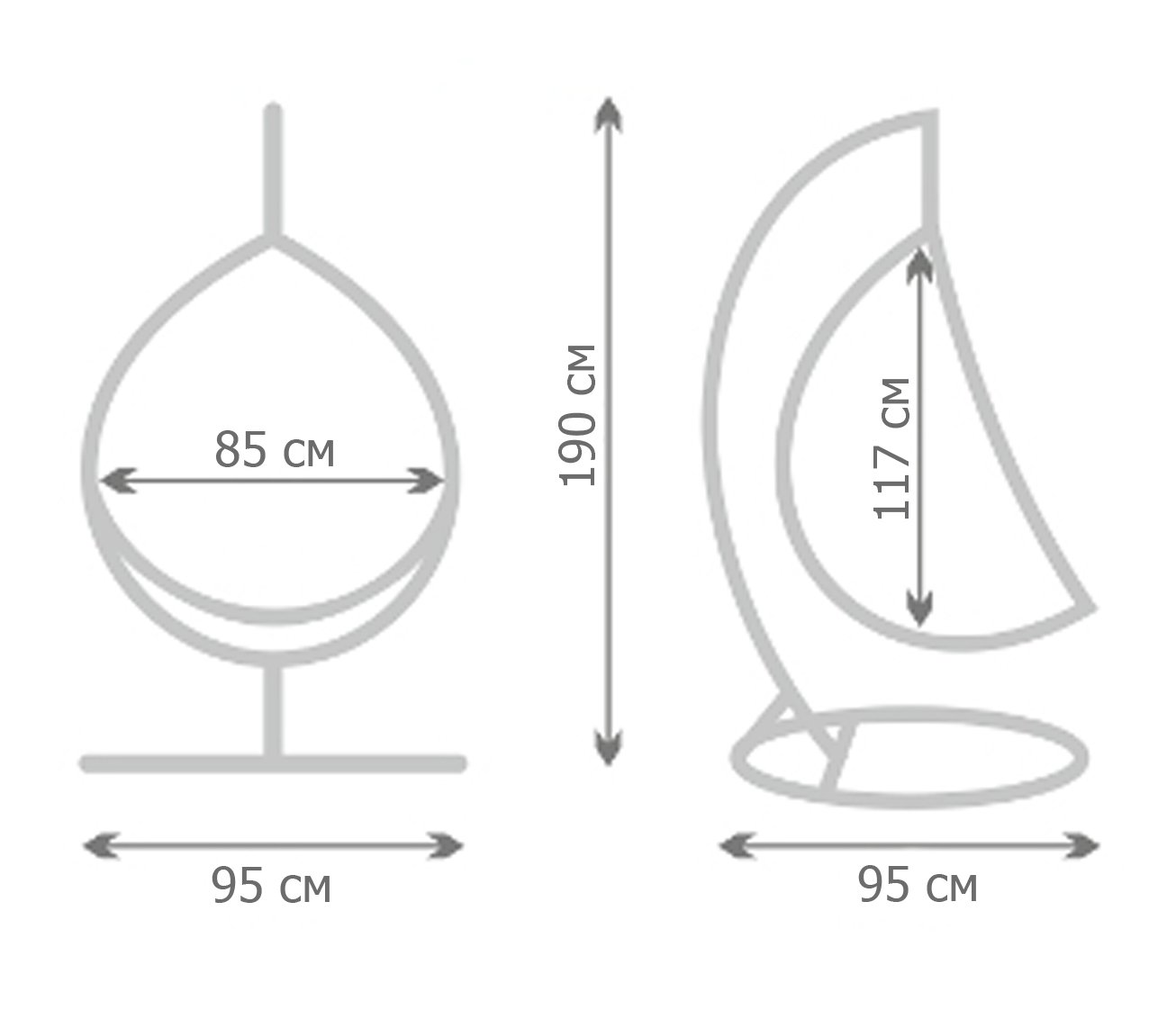 Кресло Swing chair outdoor Coffee Egg в Ижевске