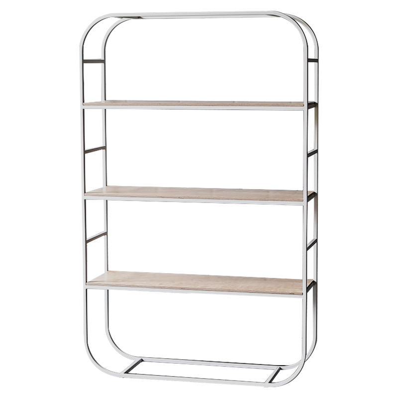 Стеллаж Parson Industrial Metal Rust Rack Белый Древесина в Ижевске | Loft Concept 