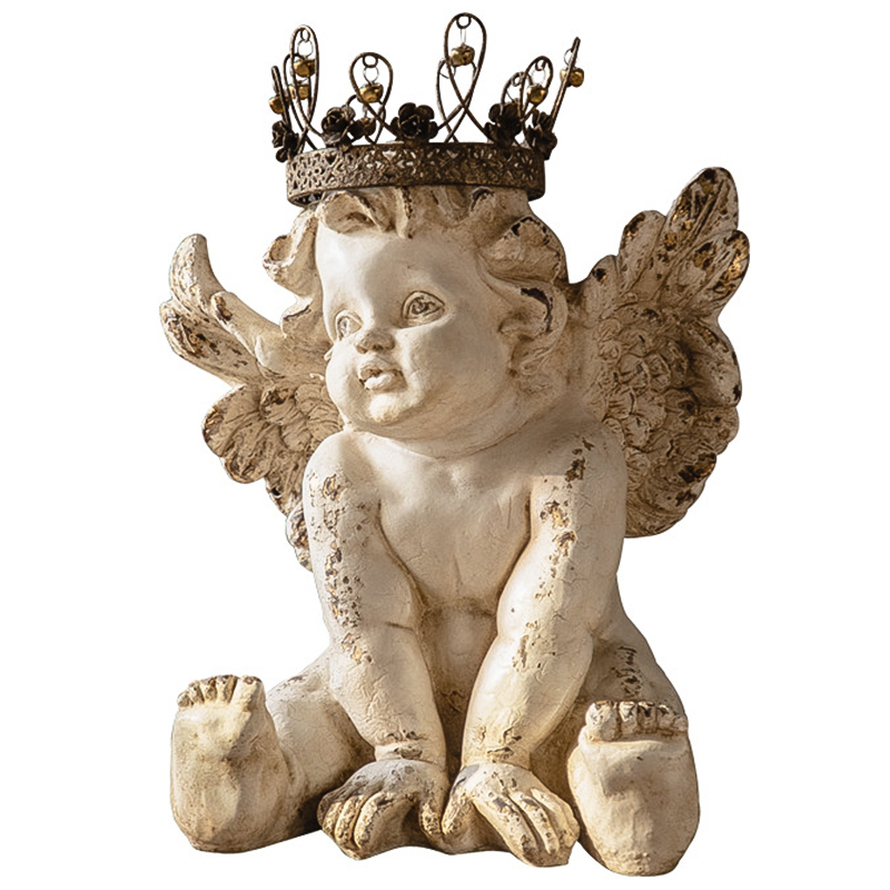 Статуэтка Angel Crown Provence Statuette Бежевый Коричневый винтаж в Ижевске | Loft Concept 