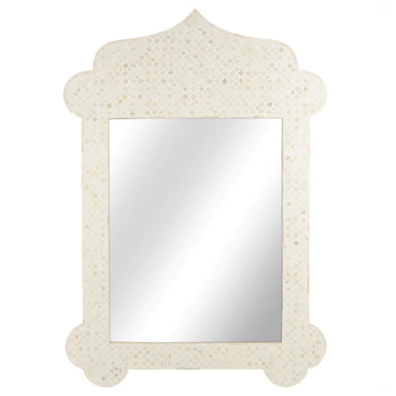 Зеркало Bone Inlay Dome Mirror beige Бежевый в Ижевске | Loft Concept 