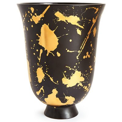 Ваза Futura Drip Urn Jonathan Adler Черный Золотой в Ижевске | Loft Concept 