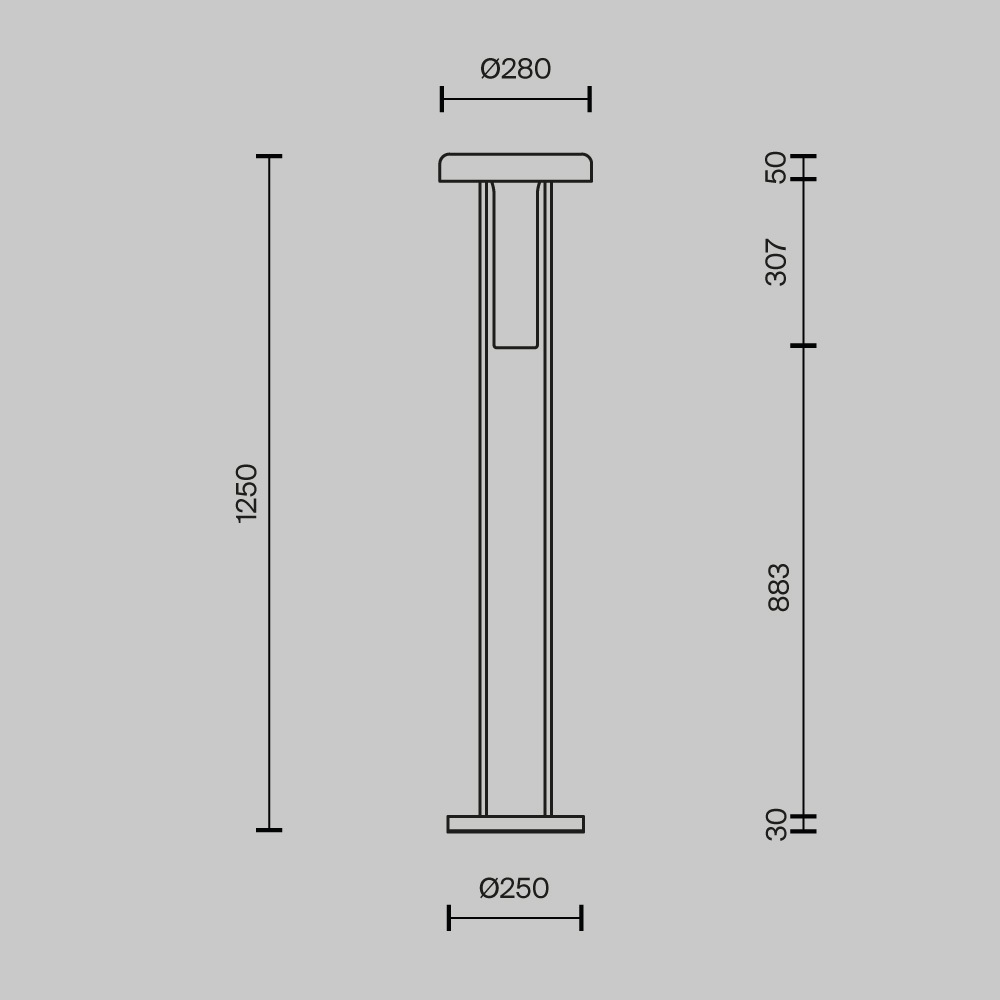 Напольный торшер светодионый Ikebana Black 3000К 24Вт в Ижевске