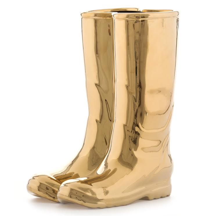 Подставка для зонтов и тростей Seletti Rainboots Gold Глянцевое золото в Ижевске | Loft Concept 