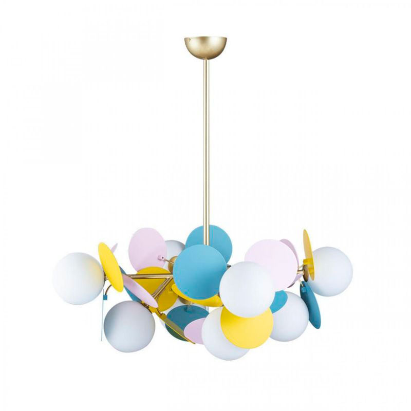 Люстра MATISSE Chandelier multicolor 8 ламп Мульти Золотой в Ижевске | Loft Concept 