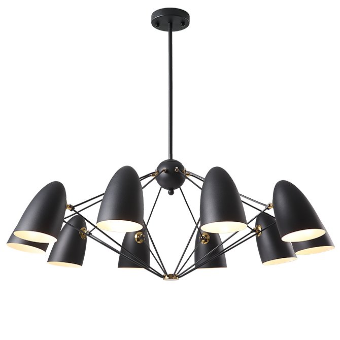 Люстра JLYLITE 10-Light Sputnik Chandelier Black Черный в Ижевске | Loft Concept 