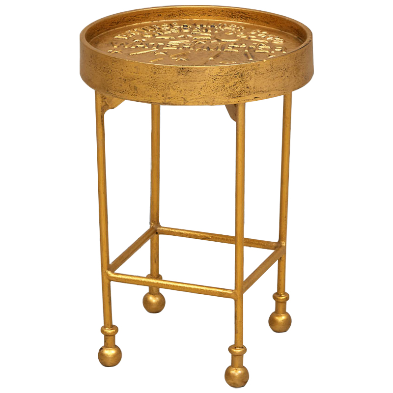 Приставной круглый столик Alain Gold Side Table Золотой в Ижевске | Loft Concept 